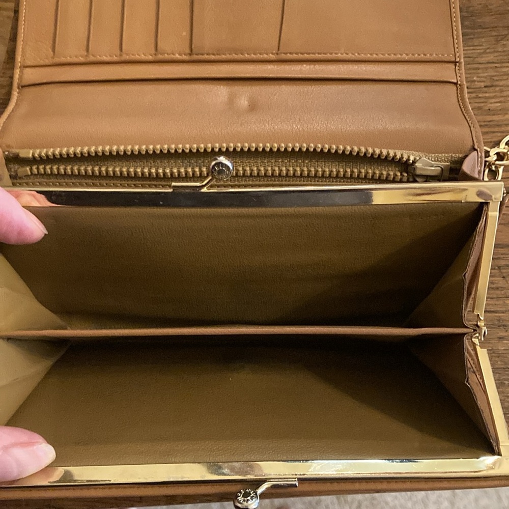 Celine Triomphe Monogram Kiss-Lock Wallet Vintage w/Crossbody Chain - Picture 7 of 14
